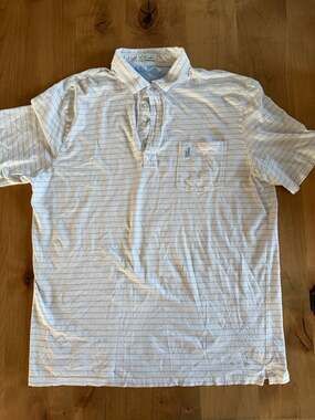 johnnie-O Mens Neese Stripe Hangin Out Original 4-Button Polo